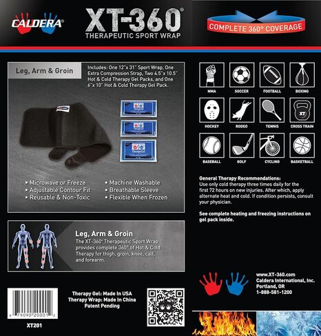 كالديرا XT-360® لفافة رياضية علاجية للساق والذراع والفخذ مع جل علاجي، كبير in Kuwait