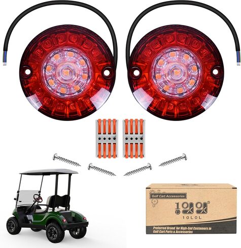 10L0L Golf Cart Light Deluxe Headlight Tail Light Universal for Yamaha, Club Car, EZGO, Super Bright Golf Cart Lights Kit Adjustable Head Lighting in Saudi Arabia