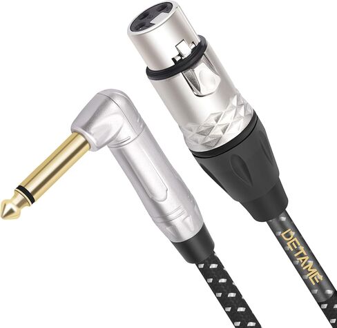 1FT الزاوية اليمنى 1/4 TS إلى XLR أنثى ميكروفون Aduio كابل ، 6.35 مللي متر Mnon إلى 3Pin XLR أنثى خلاط ، كابل إشارة مكبر الصوت النشط in Kuwait