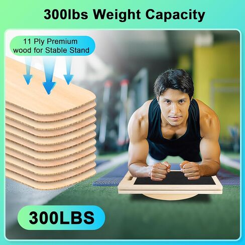 لوح مائل لتمديد ربلة الساق، 3 في 1 لوح توازن إسفين مضاد للانزلاق للعلاج الطبيعي، ممتد ربلة الساق لمدرب القوة الأساسية، لوح هزاز خشبي in Kuwait