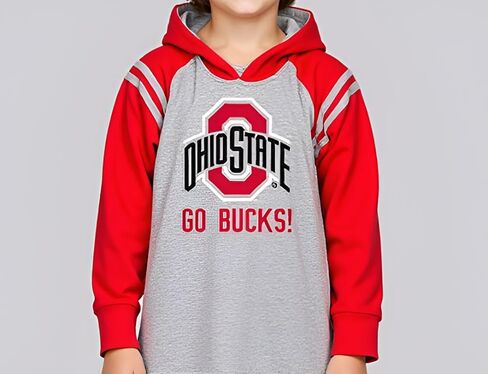 Wes and Willy Youth Boys College Long Sleeve Hooded T-Shirt Striped Jersey Hoodie in Saudi Arabia