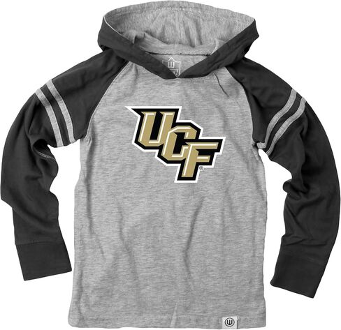 Wes and Willy Youth Boys College Long Sleeve Hooded T-Shirt Striped Jersey Hoodie in Saudi Arabia