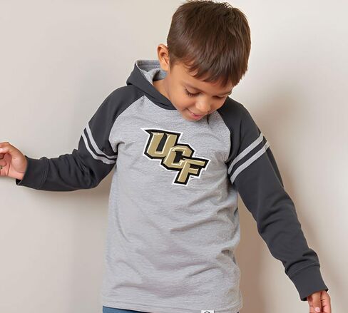 Wes and Willy Youth Boys College Long Sleeve Hooded T-Shirt Striped Jersey Hoodie in Saudi Arabia