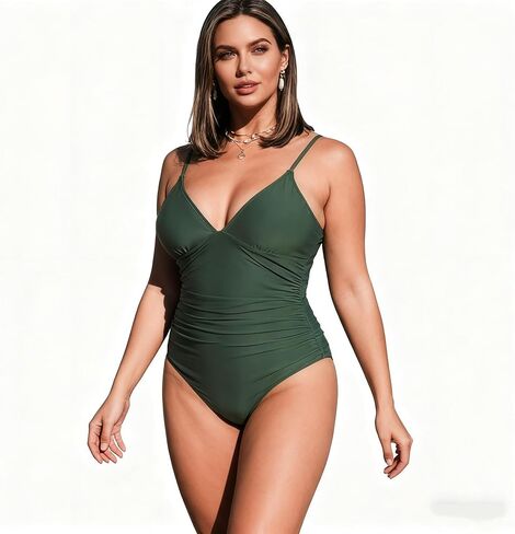 Women's One Piece Swimsuit Tummy Control V Neck Bathing Suits in Saudi Arabia