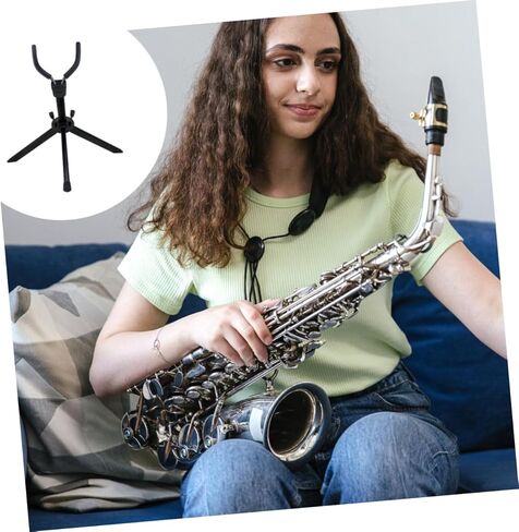 Foldable Portable Alto Saxophone Stand Non-Skid Saxophone Bracket Black Sax Display Holder Storage in Kuwait
