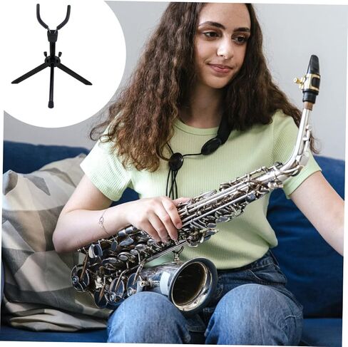 UPKOCH Folding Portable Alto Saxophone Rack Black Saxophone Tripod Stand Adjustable Holder for Instrument Display in Saudi Arabia