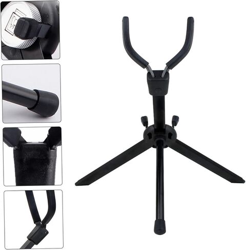 UPKOCH Folding Portable Alto Saxophone Rack Black Saxophone Tripod Stand Adjustable Holder for Instrument Display in Saudi Arabia