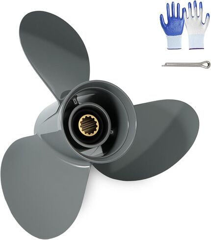 OEM ترقية الألومنيوم قارب خارجي المروحة لهوندا محركات 35HP 40HP 45HP 50HP 60 HP، 11 3/4x10 11 3/8x12 11 1/8x13 11 1/8x14 11 1/2x14 11x15,13 Spline Tooth، RH in Kuwait