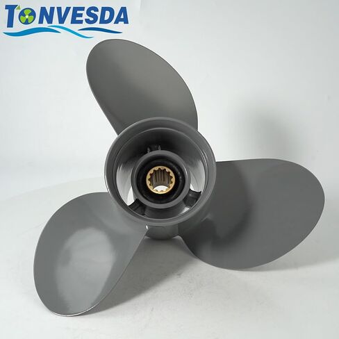 OEM ترقية الألومنيوم قارب خارجي المروحة لهوندا محركات 35HP 40HP 45HP 50HP 60 HP، 11 3/4x10 11 3/8x12 11 1/8x13 11 1/8x14 11 1/2x14 11x15,13 Spline Tooth، RH in Kuwait