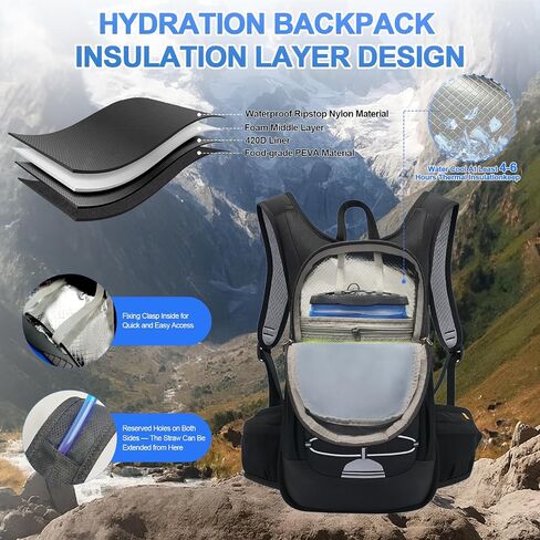 Hydration Backpack 20L Lightweight Breathable Water Backpack with 2L Water Bladder, Adjustable Chest Straps Running Hydration Vest for Cycling, Hiking, Climbing in Saudi Arabia