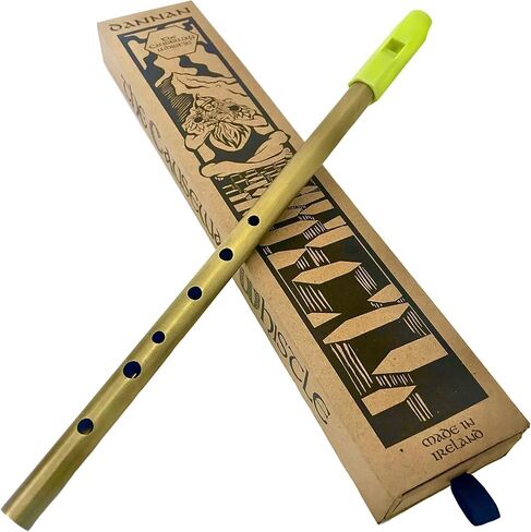 The Dannan Causeway Brass Tin Whistle in the Key of D - Lime Green Model in Saudi Arabia
