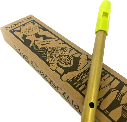 The Dannan Causeway Brass Tin Whistle in the Key of D - Lime Green Model in Saudi Arabia