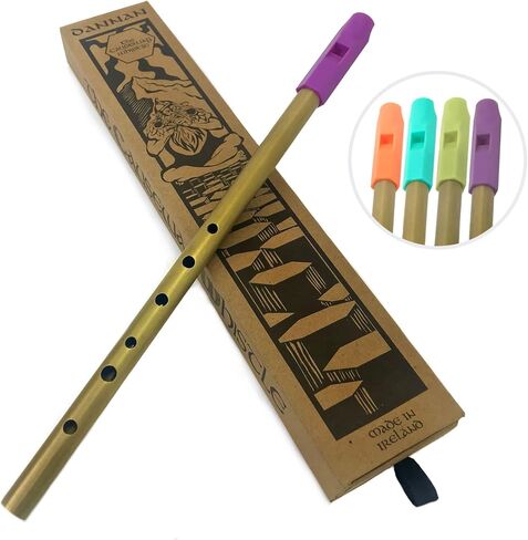The Dannan Causeway Brass Tin Whistle in the Key of D - Lime Green Model in Saudi Arabia