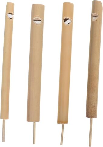 4Pcs Bird Whistles, 6in Bamboo Simulated Bird Sound Bamboo Flute, Slide Whistle Sound Training Instrument, Flute Instrument Creative Bird Whistle in Saudi Arabia