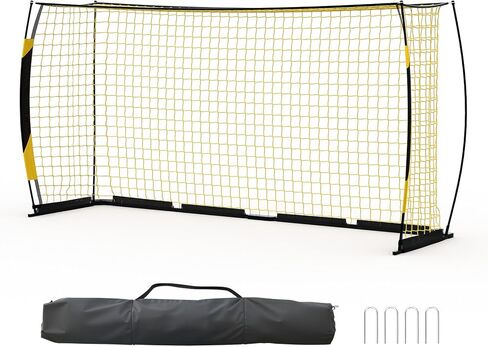 12x6 FT Soccer Goal for Backyard, Portable Soccer Net with Sturdy Metal Base, Easy Assembly Soccer Training Equipment for Indoor Outdoor Use, Collapsible with Carry Bag in Saudi Arabia