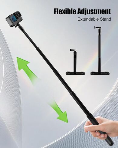 حامل كاميرا كاياك متوافق مع GoPro وكاميرات مترابطة 1/4 بوصة، حامل كاميرا كاياك الرياضية مع حامل قابل للتمديد، مسار، برغي 1/4 بوصة in Kuwait