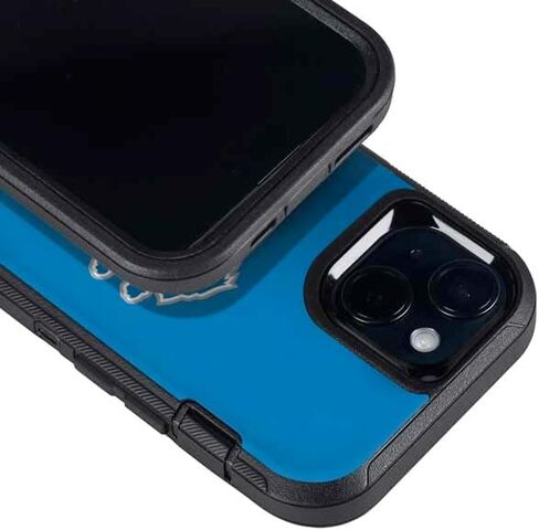غلاف هاتف Skinit متوافق مع OtterBox Defender iPhone 15 - تصميم مرخص رسميًا من NFL Detroit Lions in Saudi Arabia