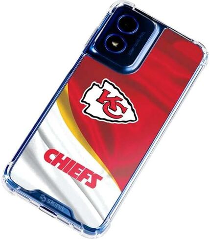 Skinit Clear Phone Case Compatible with Moto G 5G - Officially Licensed NFL Kansas City Chiefs Design in Saudi Arabia