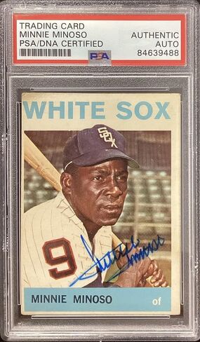 Minnie Minoso Signed 1964 Topps #538 Baseball Card Sox HOF Autograph PSA/DNA - Baseball Slabbed Autographed Cards in Saudi Arabia