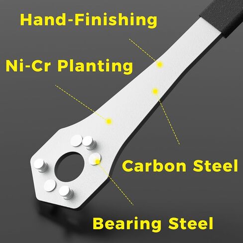 All-New Upgrade Bike Cassette Wrench for 10T/11T Sprocket, Bearing Steel + Ni-Cr Plating Super Hard Professional Safer and More Efficient Cassette Wrench Tool with Rubber Grip for MTB Road Bike in Saudi Arabia
