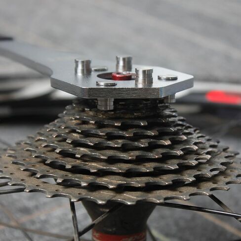 All-New Upgrade Bike Cassette Wrench for 10T/11T Sprocket, Bearing Steel + Ni-Cr Plating Super Hard Professional Safer and More Efficient Cassette Wrench Tool with Rubber Grip for MTB Road Bike in Saudi Arabia