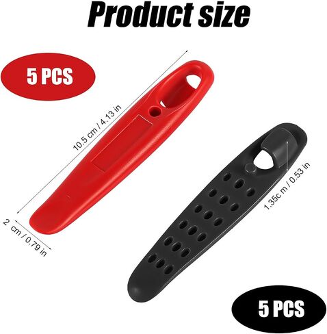 10pcs Bike Tire Levers, Bicycle Tire Levers Tyre Spoon Changing Tool for Inner Outer Tube Tire Portable Plastic Tire Lever for Road Mountain Bike Tyre Repair Removal Tools (Red Black) in Saudi Arabia