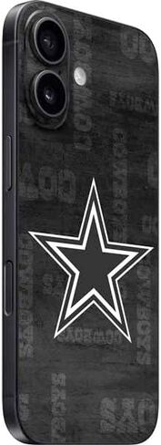 ملصق هاتف Skinit متوافق مع iPhone 17 - تصميم أسود وأبيض مرخص رسميًا من NFL Dallas Cowboys in Saudi Arabia