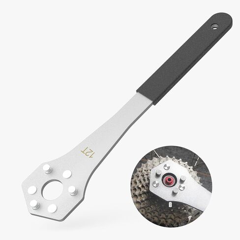 All-New Upgrade Bike Cassette Wrench for 10T/11T Sprocket, Bearing Steel + Ni-Cr Plating Super Hard Professional Safer and More Efficient Cassette Wrench Tool with Rubber Grip for MTB Road Bike in Saudi Arabia