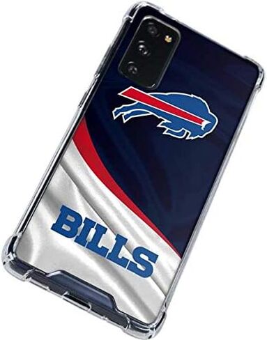 حافظة هاتف Skinit الشفافة متوافقة مع هاتف Galaxy S20 FE - تصميم NFL Buffalo Bills المرخص رسميًا in Saudi Arabia