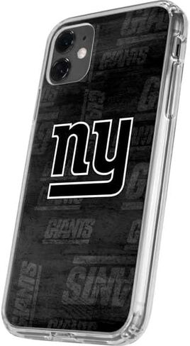 Skinit Clear Phone Case Compatible with iPhone 11 - Officially Licensed NFL New York Giants Black & White Design in Saudi Arabia