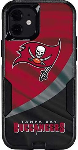 Skinit Decal Phone Skin Compatible with OtterBox Commuter Case for iPhone 12 - Officially Licensed NFL Tampa Bay Buccaneers Design in Saudi Arabia