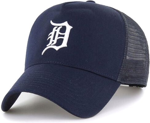 Officially Licensed Detroit Baseball Navy Blue/White Mesh Trucker Hat Classic MVP Tigers Primary Home Team Logo Adjustable Snapback Sports Ball Cap in Saudi Arabia