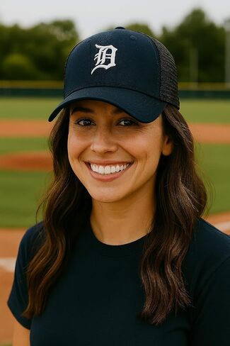 Officially Licensed Detroit Baseball Navy Blue/White Mesh Trucker Hat Classic MVP Tigers Primary Home Team Logo Adjustable Snapback Sports Ball Cap in Saudi Arabia