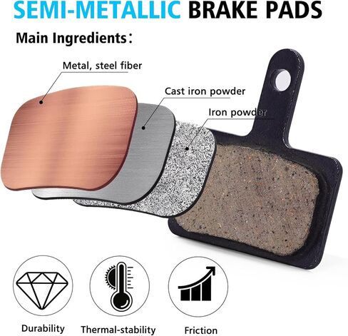JERBOR 2pcs Brake Pads for Lectric XP 1.0/2.0/3.0 XP Step-Thru 1.0/2.0/3.0 XP Lite 1.0, Rear Front Semi-Metallic Brake Pad Disc Brake, E-Bike Replacement for Lectric in Saudi Arabia