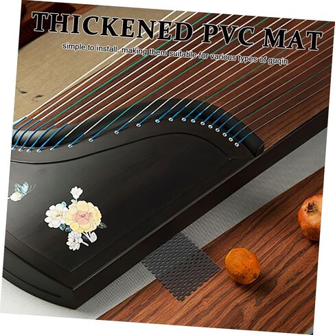 1pair Guzheng Pads Pvc Furniture Heightening Mats for Guqin Dampening Easy Installation Black in Saudi Arabia