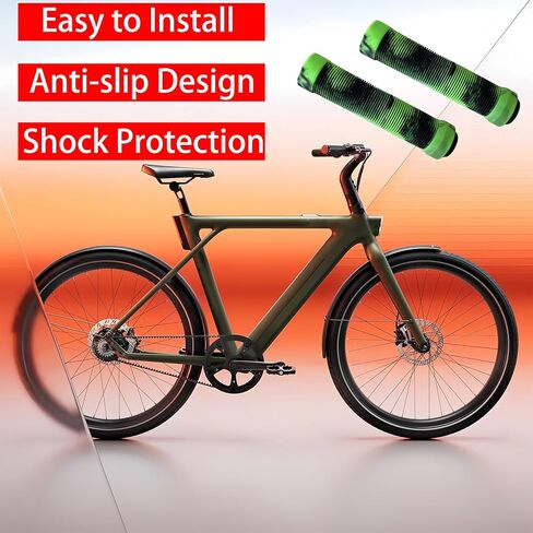 Bike Handlebar Grips, Non-Slip Rubber Bicycle Handle Covers for MTB Mountain Bikes, BMX, Scooters, Soft Cycling Grips Replacement for Adult and Kids Bicycles in Saudi Arabia