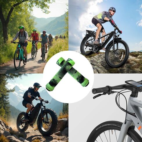 Bike Handlebar Grips, Non-Slip Rubber Bicycle Handle Covers for MTB Mountain Bikes, BMX, Scooters, Soft Cycling Grips Replacement for Adult and Kids Bicycles in Saudi Arabia