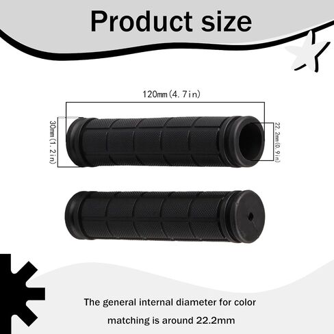 2 PCS Bicycle Handlebar Grips - Non-Slip Hand Grips for Mountain Bike, Commuter & Folding Bikes in Saudi Arabia