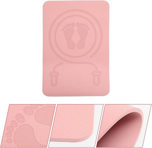 Milisten Thick Jump Rope Mat, Non-Slip Sports Exercise Mat, Absorbent Fitness Floor Pad with High-Density Padding for Home Gym, Noise Reducing Workout Pad for Kids & Adults in Saudi Arabia