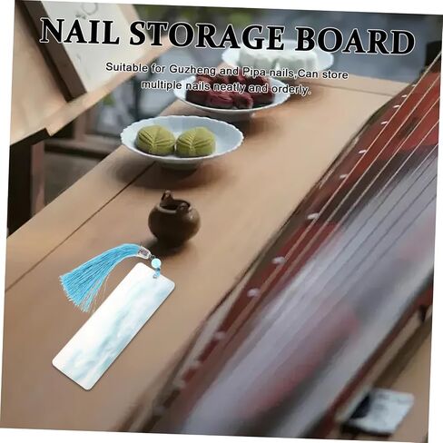 DECHOUS Decorative Guzheng Nail Storage Board Durable Portable Picks Organizer Smooth Surface for Guzheng and Pipa Players Helps Store and Protect Picks Efficiently in Saudi Arabia