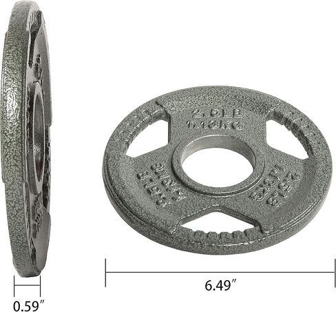 Fitvids Olympic Cast Iron 2-Inch Weight Plates for Strength Training & Weightlifting Home Gym, 255 Pounds Set, Multiple Packages in Saudi Arabia