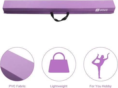 Modern-Depo 6ft/8ft Gymnastics Balance Beam for Home Use, Folding Balance Beam, Anti-Slip Surface, Practice Gymnastics Equipment for Kids, Physical Therapy in Kuwait