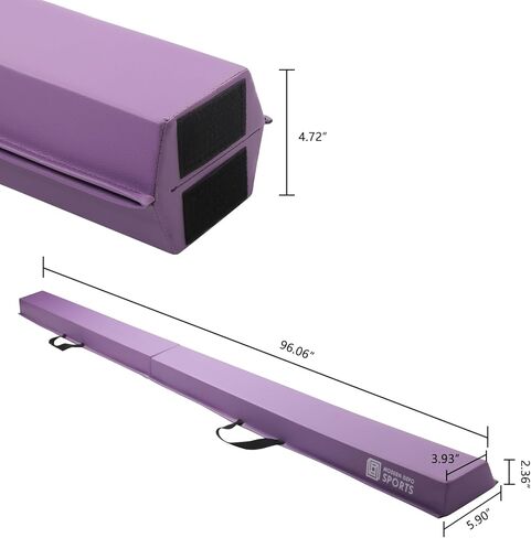 Modern-Depo 6ft/8ft Gymnastics Balance Beam for Home Use, Folding Balance Beam, Anti-Slip Surface, Practice Gymnastics Equipment for Kids, Physical Therapy in Kuwait