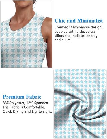 Womens Crew Neck Tennis Dress Sleeveless Golf Athletic Dress for Workout Athletic in Saudi Arabia