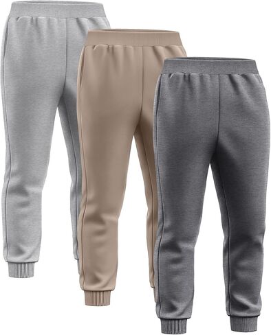 3 Pack Men's Sweatpants Tapered Joggers with Pockets Baggy Pants Active Athletic Workout Casual Clothing in Saudi Arabia