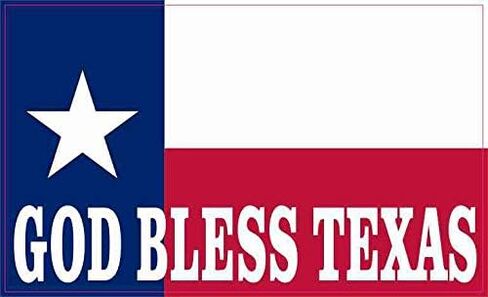 StickerTalk Texas Flag with God Bless America Vinyl Sticker, 5 inches by 3 inches in Saudi Arabia