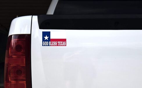 StickerTalk Texas Flag with God Bless America Vinyl Sticker, 5 inches by 3 inches in Saudi Arabia