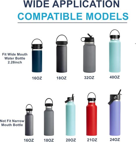 Compatible with Thermoflask Lid Replacement,1Pack Leak-Proof Lids Compatible with Thermoflask 16 18 24 32 40 64oz Wide Mouth Bottle,Secure Fit,BPA-Free. in Kuwait