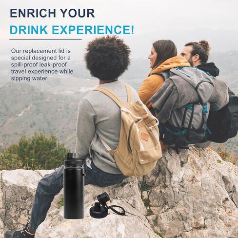 Compatible with Thermoflask Lid Replacement,1Pack Leak-Proof Lids Compatible with Thermoflask 16 18 24 32 40 64oz Wide Mouth Bottle,Secure Fit,BPA-Free. in Kuwait