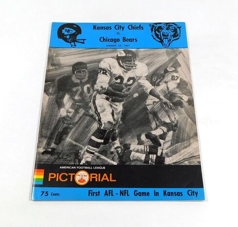 1967 Chicago Bears at Kansas City Chiefs AFL Football Program 8-23-67 - NFL Programs in Saudi Arabia